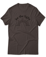 T-Shirt Unisex - Be The Light - Color Thumbnail Καφέ