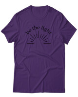 T-Shirt Unisex - Be The Light - Color Thumbnail Σκούρο Μωβ