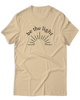 T-Shirt Unisex - Be The Light - Color Thumbnail Μπεζ