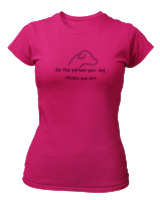 T-Shirt Στενή Γραμμή - Be The Person - Color Thumbnail Φουξια