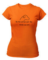 T-Shirt Στενή Γραμμή - Be The Person - Color Thumbnail Πορτοκαλί
