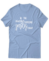 T-Shirt Αντρικό - Be The Reason Someone Smiles Today - Color Thumbnail Γαλάζιο