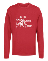 Μακρυμάνικο Μακό Αντρικό - Be The Reason Someone Smiles Today - Color Thumbnail Κόκκινο