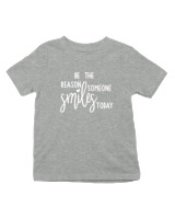 T-Shirt  Παιδικό - Be The Reason Someone Smiles Today - Color Thumbnail Γκρι Μελανζέ