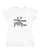 Κοριτσίστικο Κοντομανικο Παιδικό - Be The Reason Someone Smiles Today - Color Thumbnail ΄Ασπρο