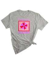 T-Shirt Woman Fashion Γυναικείο - Be Your Own Garden - Color Thumbnail GREY MELANZE