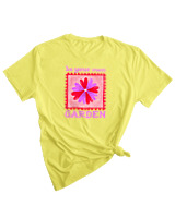 T-Shirt Woman Fashion Γυναικείο - Be Your Own Garden - Color Thumbnail LIGHT YELLOW