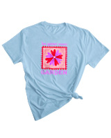 T-Shirt Woman Fashion Γυναικείο - Be Your Own Garden - Color Thumbnail SKY BLUE
