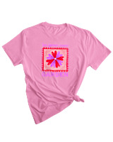 T-Shirt Woman Fashion Γυναικείο - Be Your Own Garden - Color Thumbnail PINK