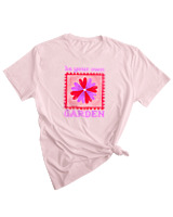 T-Shirt Woman Fashion Γυναικείο - Be Your Own Garden - Color Thumbnail PALE PINK