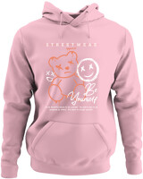 Φούτερ με κουκούλα - Be Yourself Smile - Color Thumbnail Pink