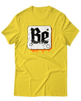 T-Shirt Αντρικό - Be Yourself - Color Thumbnail Χρυσό Κίτρινο