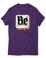 T-Shirt Αντρικό - Be Yourself - Color Thumbnail Σκούρο Μωβ