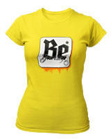 T-Shirt Στενή Γραμμή Γυναικείο - Be Yourself - Color Thumbnail Κίτρινο