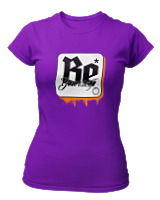 T-Shirt Στενή Γραμμή Γυναικείο - Be Yourself - Color Thumbnail Σκούρο Μωβ