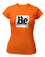 T-Shirt Στενή Γραμμή Γυναικείο - Be Yourself - Color Thumbnail Πορτοκαλί