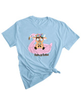 T-Shirt Woman Fashion Γυναικείο - Beach Babe - Color Thumbnail SKY BLUE