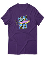 T-Shirt  Γυναικείο - Beach Vibes - Color Thumbnail Μώβ