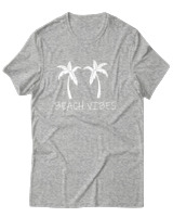 T-Shirt Unisex - Beach Vibes - Color Thumbnail Γκρι Μελανζέ