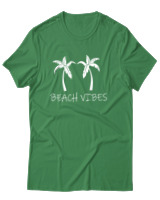 T-Shirt Unisex - Beach Vibes - Color Thumbnail Πράσινο