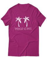 T-Shirt Unisex - Beach Vibes - Color Thumbnail Φουξια
