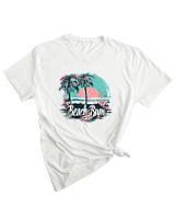 T-Shirt Woman Fashion Γυναικείο - Beach - Color Thumbnail WHITE