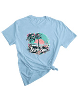 T-Shirt Woman Fashion Γυναικείο - Beach - Color Thumbnail SKY BLUE