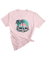 T-Shirt Woman Fashion Γυναικείο - Beach - Color Thumbnail PALE PINK