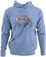Φούτερ με κουκούλα - Beagle Sunglasses - Color Thumbnail Blue Carolina