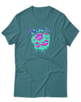 T-Shirt Αντρικό - Bear King - Color Thumbnail Μπλε Πράσινο