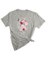 T-Shirt Woman Fashion Γυναικείο - Beautiful Thoughts - Color Thumbnail GREY MELANZE