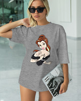 T-Shirt Classic - Beauty Turns Beast - Color Thumbnail GREY MELANZE