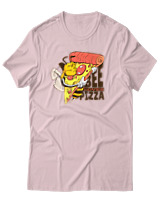 T-Shirt Αντρικό - Bee Loves Pizza - Color Thumbnail Απαλό Ροζ