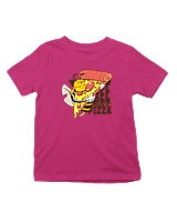 T-Shirt  Παιδικό - Bee Loves Pizza - Color Thumbnail Φουξια