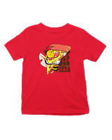 T-Shirt  Παιδικό - Bee Loves Pizza - Color Thumbnail Κόκκινο