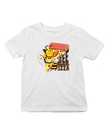 T-Shirt  Παιδικό - Bee Loves Pizza - Color Thumbnail 'Ασπρο