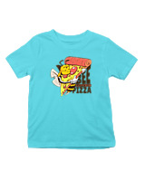 T-Shirt  Παιδικό - Bee Loves Pizza - Color Thumbnail Οινοπνευματί