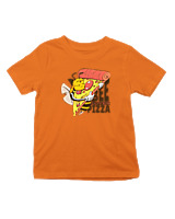 T-Shirt  Παιδικό - Bee Loves Pizza - Color Thumbnail Πορτοκαλί