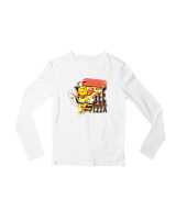Μακρυμάνικο Μακό Παιδικό - Bee Loves Pizza - Color Thumbnail 'Ασπρο