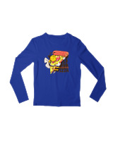 Μακρυμάνικο Μακό Παιδικό - Bee Loves Pizza - Color Thumbnail Μπλε Ρουά