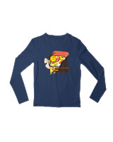 Μακρυμάνικο Μακό Παιδικό - Bee Loves Pizza - Color Thumbnail Σκούρο Μπλε
