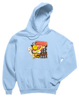 Φούτερ με κουκούλα Παιδικό - Bee Loves Pizza - Color Thumbnail Γαλάζιο