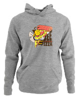 Φούτερ με κουκούλα Γυναικείο - Bee Loves Pizza - Color Thumbnail Γκρι Μελανζέ