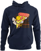 Φούτερ με κουκούλα - Bee Loves Pizza - Color Thumbnail Navy Blue