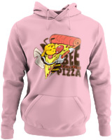 Φούτερ με κουκούλα - Bee Loves Pizza - Color Thumbnail Pink