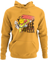 Φούτερ με κουκούλα - Bee Loves Pizza - Color Thumbnail Κίτρινο Χρυσό