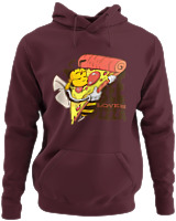 Φούτερ με κουκούλα - Bee Loves Pizza - Color Thumbnail Marron