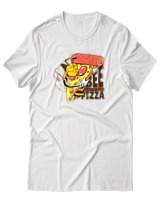 T-Shirt  Γυναικείο - Bee Loves Pizza - Color Thumbnail Άσπρο