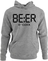 Φούτερ με κουκούλα - Beer O'clock - Color Thumbnail Γκρι Μελανζέ
