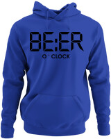 Φούτερ με κουκούλα - Beer O'clock - Color Thumbnail Μπλε Ρουά